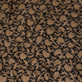 Regal Baroque Silk Crepe Fabric - Classic Gold on Black Print, 110cm Wide - Buy Online for Opulent Creations-D18180