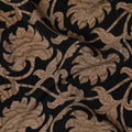 Regal Baroque Silk Crepe Fabric - Classic Gold on Black Print, 110cm Wide - Buy Online for Opulent Creations-D18180