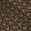 Regal Baroque Silk Crepe Fabric - Classic Gold on Black Print, 110cm Wide - Buy Online for Opulent Creations-D18180