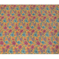 قماش كريب الحرير الخالص Goldenrod Blossom - اشتر بالأمتار عبر الإنترنت، براعة هندية رائعة-D18186