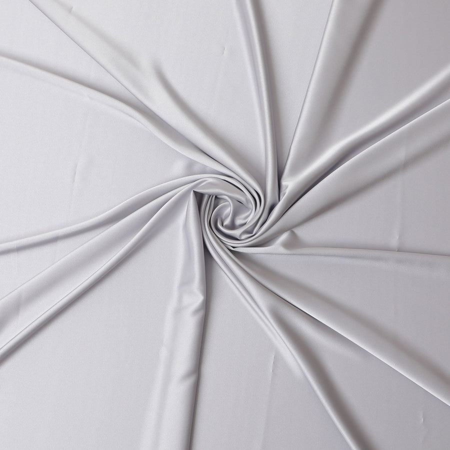 Sleek Silver Crepe Satin Fabric - 140cm Wide - Japanese Crafted - D18280