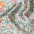 Classic Garden Floral Silk Satin Fabric - 110cm Wide - D18283