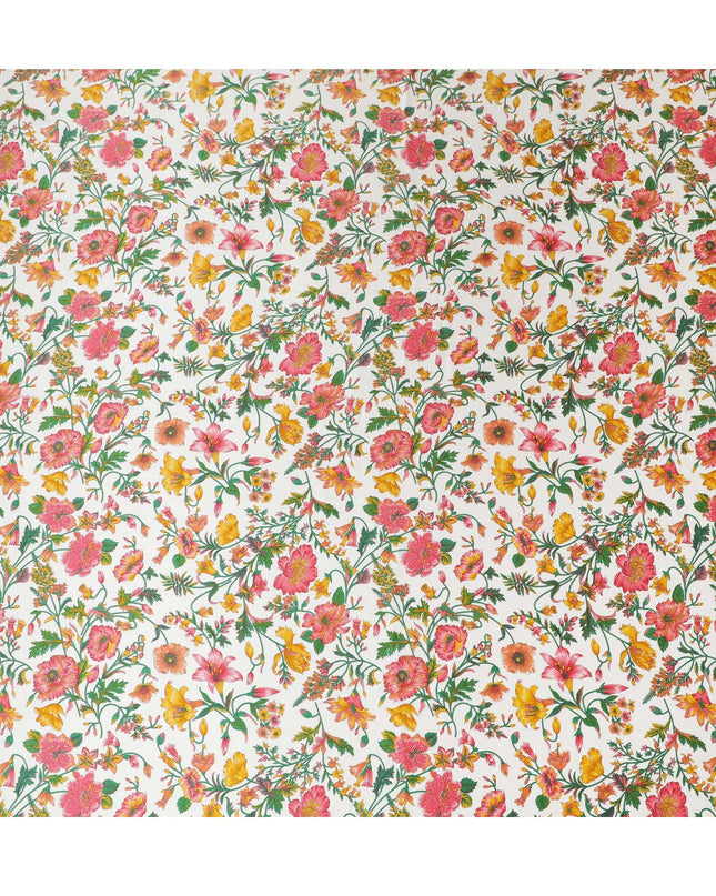 Blossoming Spring Silk Satin Fabric - 110cm Wide - D18284