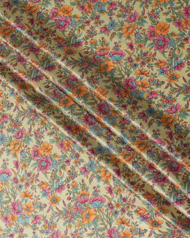 Autumn Harvest Silk Satin Fabric - 110cm Wide -D18288