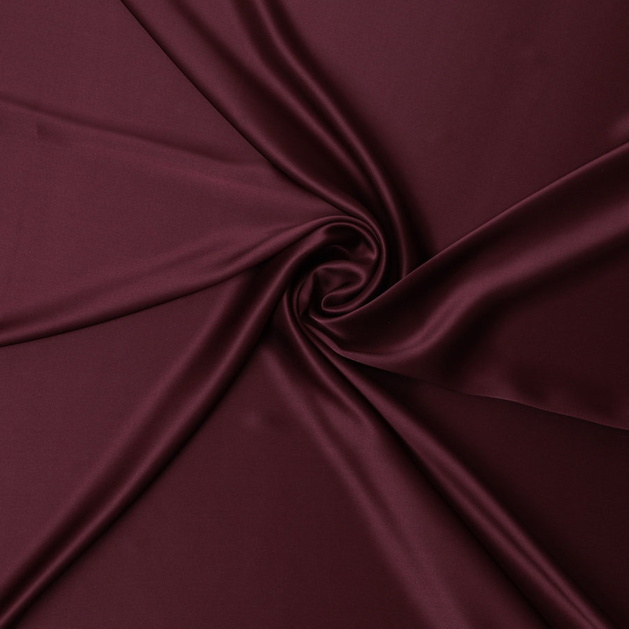 Burgundy Elegance Pure Silk Satin Fabric, 110cm Wide - Buy Online-D18368