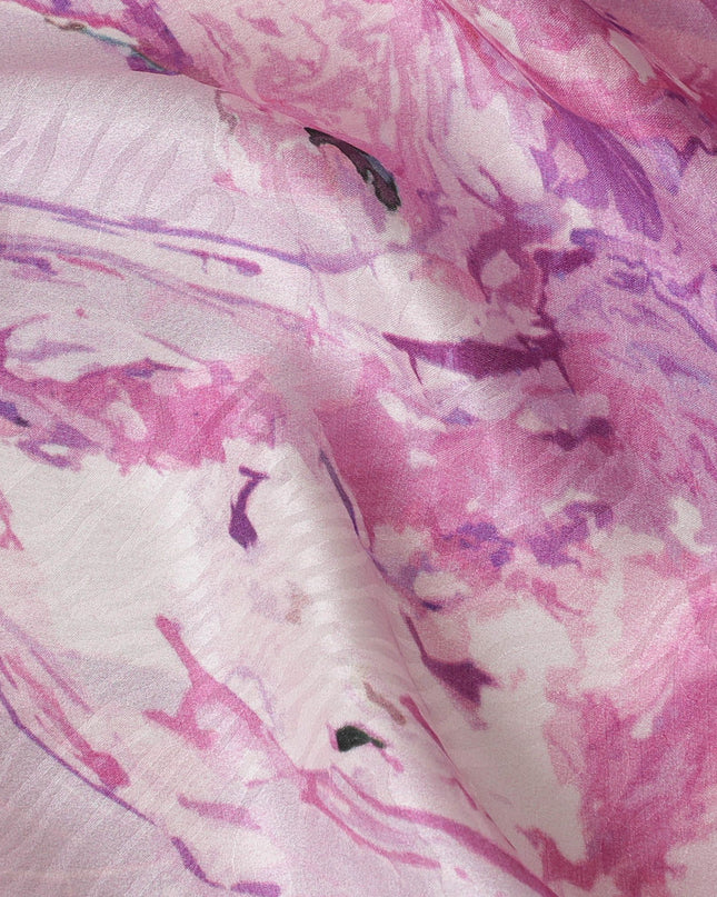 Cherry Blossom Dreams قماش ساتان حرير خالص، عرض 110 سم - شراء عبر الإنترنت-D18371