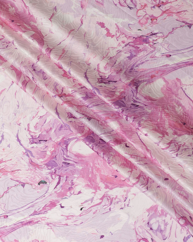 Cherry Blossom Dreams قماش ساتان حرير خالص، عرض 110 سم - شراء عبر الإنترنت-D18371