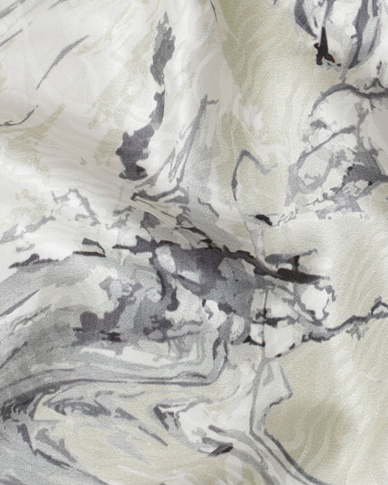 Monochrome Mélange Pure Silk Satin Fabric, 110cm Wide - Buy Online-D18372