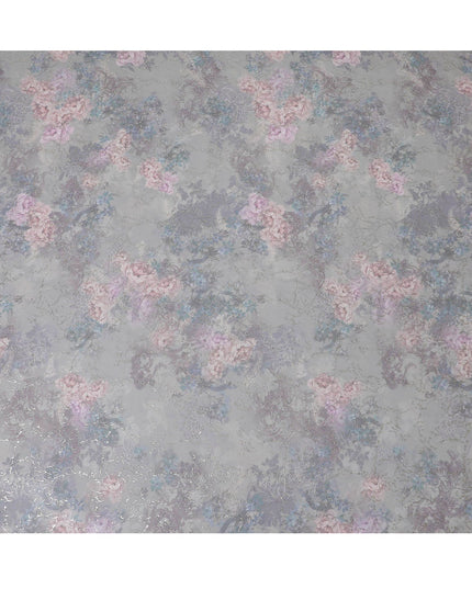 Misty Rose Silk Chiffon Jacquard Fabric, 110cm Wide - Buy in Meters-D18375