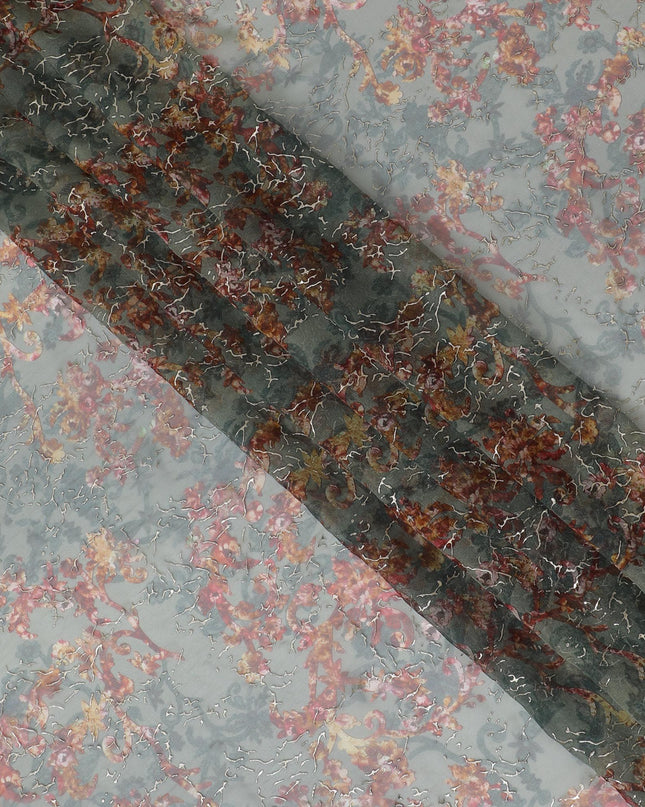 Enchanted Blossom Silk Chiffon Jacquard, 110cm - Shop Online-D18379