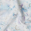 Iridescent Cornflower Sequin Embellished Synthetic Cotton Fabric - 110cm Wide-D18550