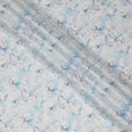 Iridescent Cornflower Sequin Embellished Synthetic Cotton Fabric - 110cm Wide-D18550