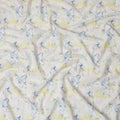 Soft Pastel Floral Sequin Embroidered Synthetic Cotton Fabric - 110cm Wide-D18551