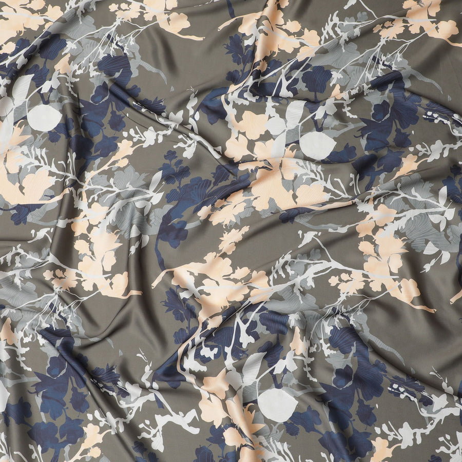 قماش ساتان صناعي مموه معاصر - عرض 110 سم - D18560