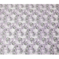 Lavender Grace Floral Lace Synthetic Satin Fabric - 110cm Wide-D18562