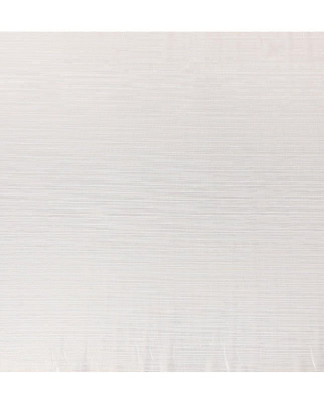 قماش شيفون نقي فاخر باللون الأبيض العاجي مع لوريكس معدني بتصميم مخطط -D15683