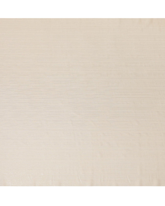 Light gold premium pure chiffon fabric with metallic lurex in stripe design-D15685