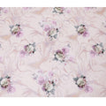 قماش شيفون صناعي وردي السلمون مع نفس لون الجاكار مع طباعة متعددة الألوان بتصميم الأزهار-D15825