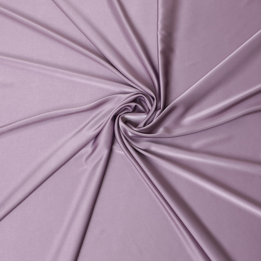 Light lilac Plain Premium pure crepe satin fabric-D15842