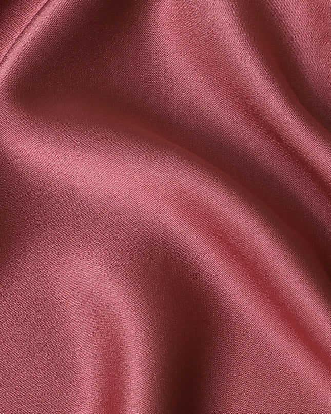 Vermilion red Plain Premium pure crepe satin fabric-D15849 Regal Fabrics