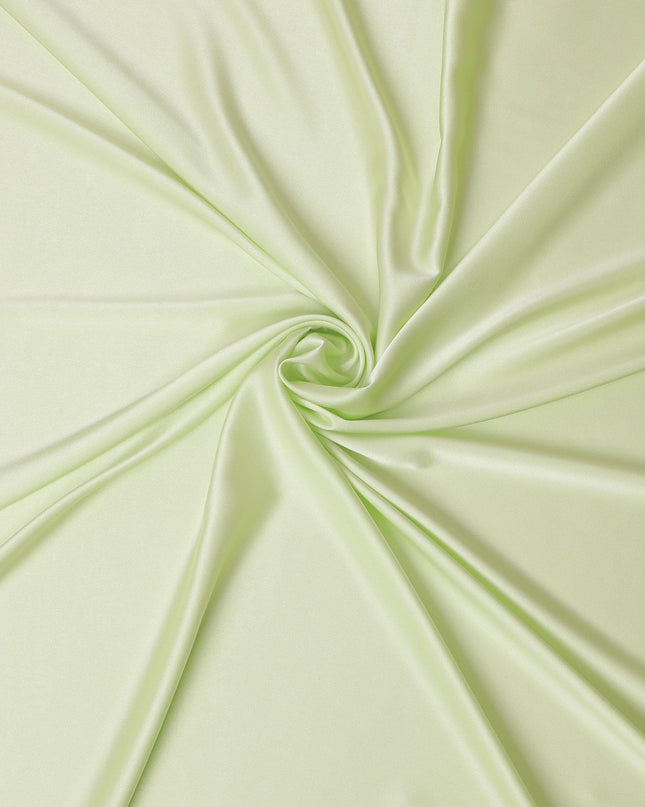 Light lime green Plain Premium pure crepe satin fabric-D15851