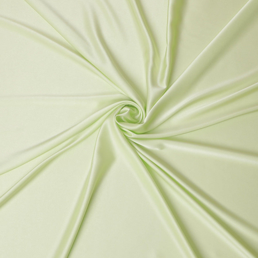 Light lime green Plain Premium pure crepe satin fabric-D15851