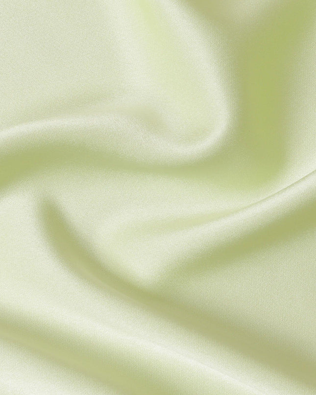 Light lime green Plain Premium pure crepe satin fabric-D15851