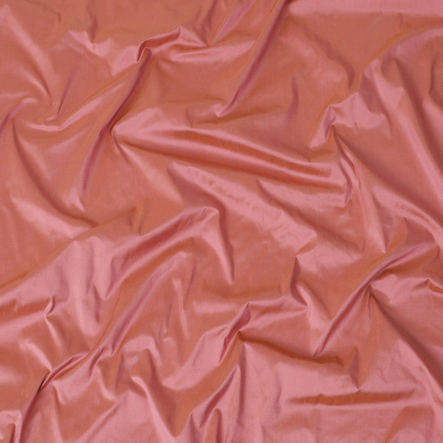 قماش من الحرير الخام الخالص الفاخر باللون الوردي الوردي-D15855