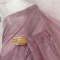 Wine Premium pure silk chiffon saree with gold metallic line in stripe design-D16128 Regal Fabrics