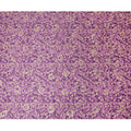Purple Premium pure Tussar silk fabric with same tone, pale brown and gold foil print in batik design-D16530