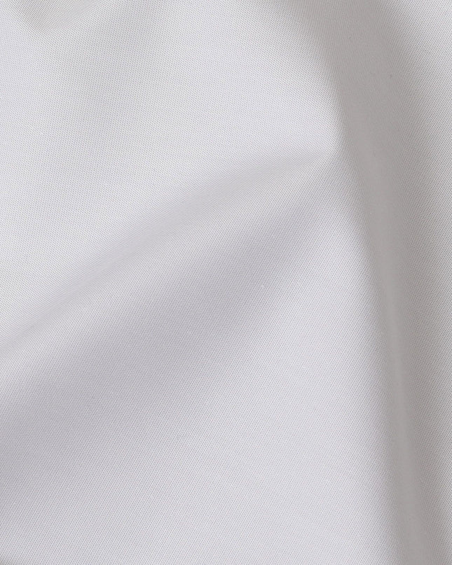 Pearl white Plain Premium pure Swiss 100% cotton shirting fabric-D16609