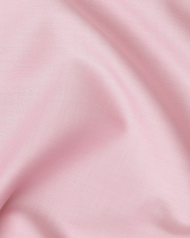 Baby pink Premium pure Swiss 100% cotton shirting fabric in self design-D16625
