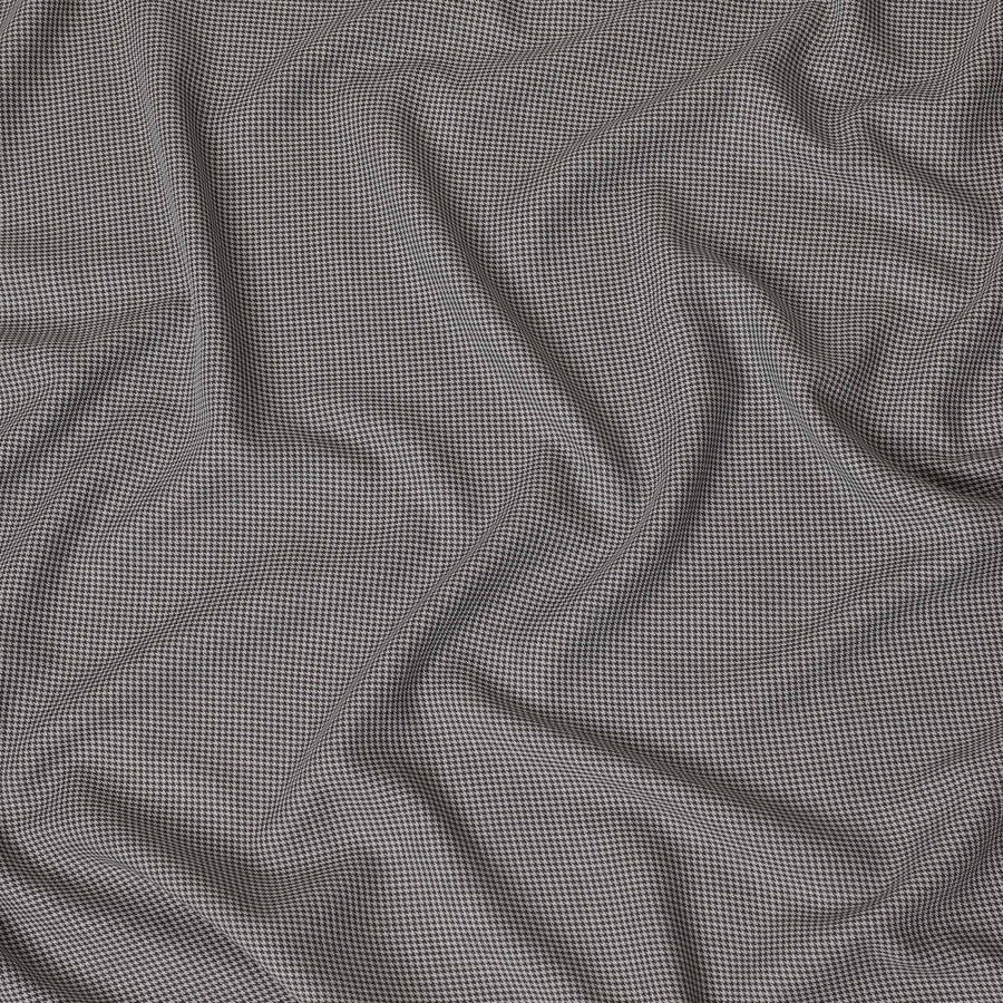 قماش القمصان القطني الإيطالي المخلوط الفاخر باللون البني والرمادي بتصميم ذاتي-D16631