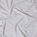 Cloud grey, off white Premium pure Italian linen cotton shirting fabric with checks design-D16632