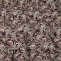 Maroon synthetic crepe fabric with multicolor print in floral design-D16721