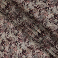Maroon synthetic crepe fabric with multicolor print in floral design-D16721
