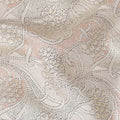 Cream Synthetic blended  cotton fabric with gold foil having multicolor print in floral design-D16732