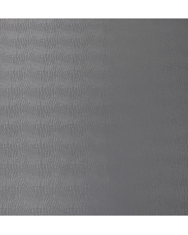 Grey synthetic crepe with same tone jacquard fabric in abstract design-D16836