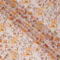 Light peach synthetic georgette fabric with multicolor print in floral design-D16855 Regal Fabrics