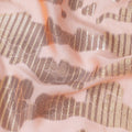 Salmon pink Premium pure French (Fransawi) silk chiffon fabric with same tone metallic lurex in abstract design-D16970