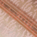 Salmon pink Premium pure French (Fransawi) silk chiffon fabric with same tone metallic lurex in abstract design-D16970