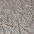 قماش الفوال القطني الخالص الفاخر باللون الرمادي الرعد مع تطريز بنفس اللون بتصميم تجريدي-D16980