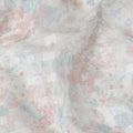 Off white uragiri cotton voile fabric with same tone jacquard having latte multicolor print in abstract design-D17035