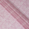 Off white uragiri cotton voile fabric with same tone jacquard having baby pink print in floral design-D17038