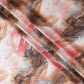 Multicolor printed synthetic satin fabric in abstract design-D17044 Regal Fabrics