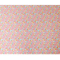 Salmon synthetic satin fabric with multicolor print in floral design-D17051 Regal Fabrics