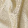 Gold Premium pure silk brocade fabric with same tone jacquard in paisley design-D17424