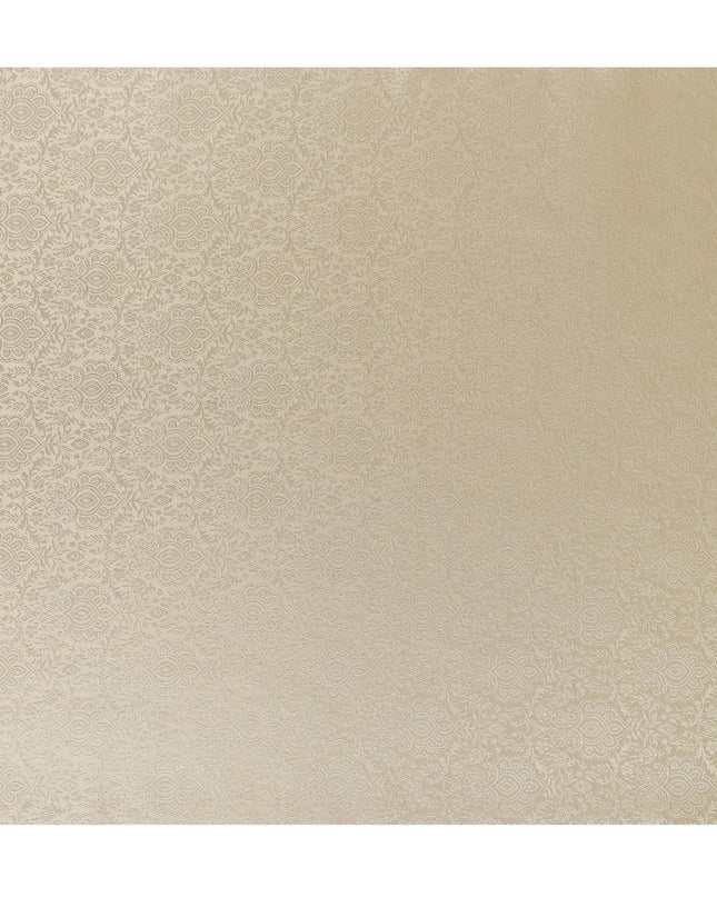 Gold Premium pure silk brocade fabric with same tone jacquard in paisley design-D17424 Regal Fabrics