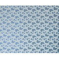 Baby blue Premium pure French (Fransawi) silk chiffon fabric with grey viscose and blue metallic lurex in floral design-D17437