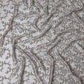Light brown Premium pure French (Fransawi) silk chiffon fabric with grey viscose and black metallic lurex in floral design-D17438 Regal Fabrics